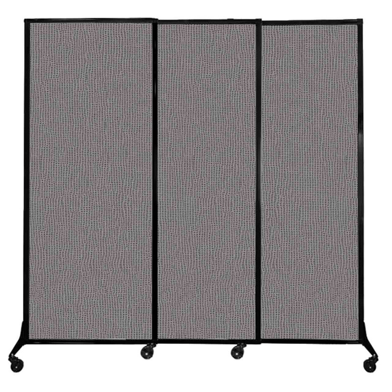 Cloison coulissante à 3 panneaux QuickWall, Ardoise, H 80 po x l 84 po