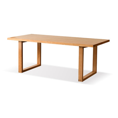 Brown Rectangular Solid Wood Dining Table