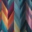 Motif de mosaïque à chevrons colorés et colorés - Rideau à chevrons - Rideau occultant - 1 panneau-107533746