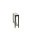 Moderne gris / noir à finition bicolore 1Pc Console sous-table avec rangement et rangement en bois d'hévéa et placage de noyer