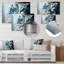 Décoration murale en métal «Ice Blue Daisy I»-87837848