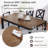 6 Piece Dining Table Set (Beige,Black,Oak)