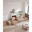 Canapé modulaire Cloud avec méridienne en forme de L, canapé modulaire moderne avec siège profond, fauteuils rembourrés pour la chambre à coucher du salon, aucun assemblage requis, (tissu de velours côtelé), brun clair-140867539-140867542
