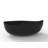 Newport  71" x 44" Freestanding Tub Solid Surface Stone Resin Soaking Bathtub - Black-60502305