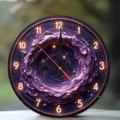 Horloge lumineuse vers l'espace