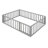 Full Size Wood Daybed Frame With Fence-658799020