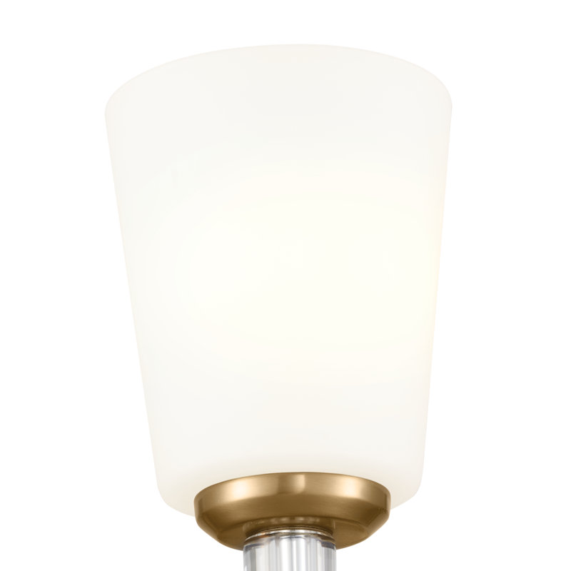 Evangelo Armed Sconce, Brushed Natural Brass