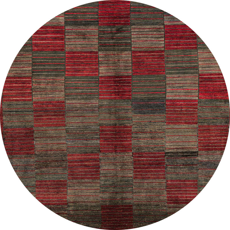 Tapis abstrait moderne 4225, Rond 6 pi