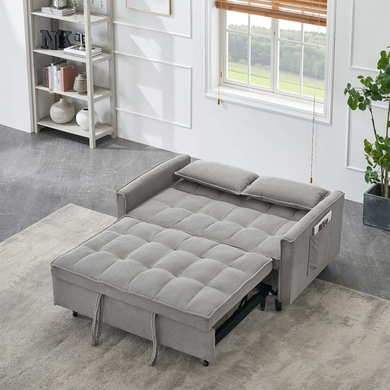 Comfortable Double Sofa Bed with Pull-out Function for Living Room