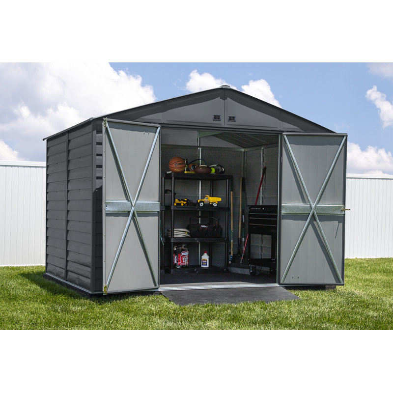 Remise de rangement en acier Select, 10 x 8, gris anthracite, Gris anthracite, L 10 pi x P 8 pi