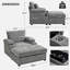 Chaise d'appoint rembourrée avec repose-pieds-474802761