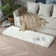 Haja Fluffy Faux Sheepskin Fur Shag Area Rug in White