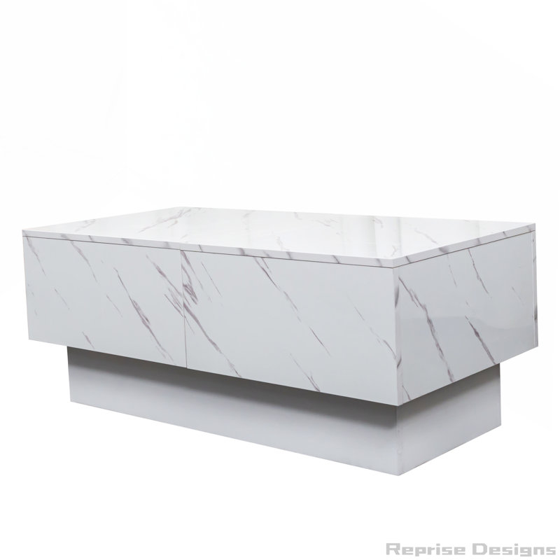 Table basse avec plateau coulissant