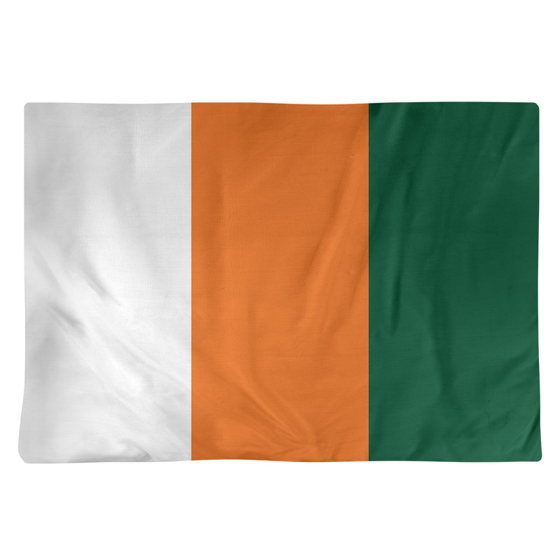 Récapitulatif de 18 po Miami, Blanc / milieu orange, Sergé de coton