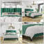 Structure de lit pleine grandeur en velours vert émeraude avec tête de lit réglable | Convient aux matelas de 10 à 12 po | Capacité de 800 lb | Assemblage silencieux et facile-826572375