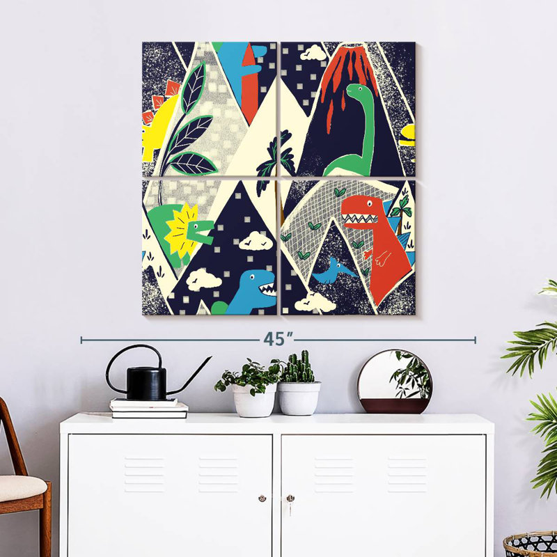 Ashelle Dino Land, 32" H x 32" W