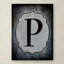 « letter p », art textuel sur toile tendue-21938929