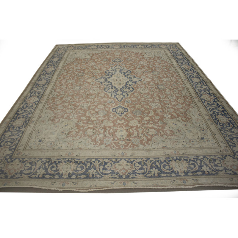 Tapis oriental orange unique 10X13 One-of-a-Kind