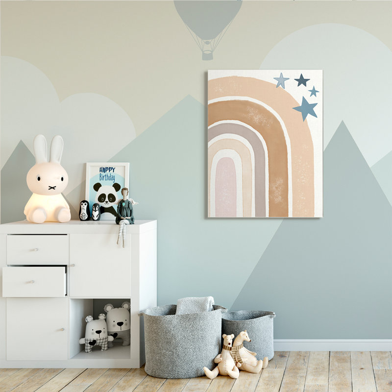 Désert arc-en-ciel arches brunes avec étoiles bleues, Toile tendue, H 48 po x l 36 po x 1,5 po