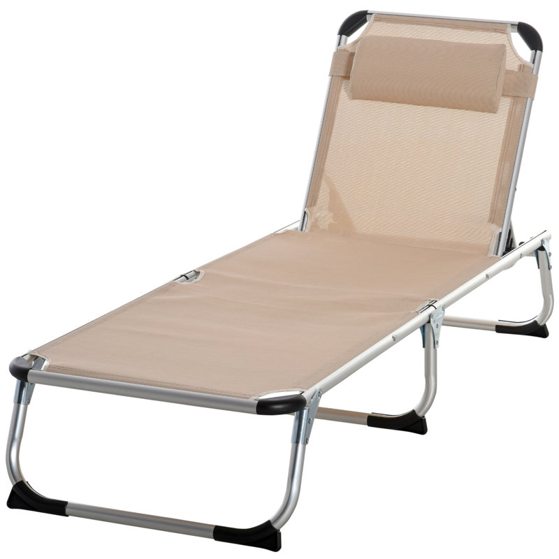 Aymelia 170cm Long Reclining Single Chaise, Khaki