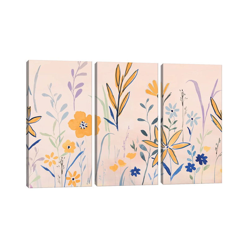 «Spring Parade I», ensemble d'art mural sur toile tendue (ensemble de 3)