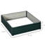 Boîte à fleurs surélevée en acier 48 po x 48 po x 12 po pour faire pousser des légumes, des herbes et des fleurs - vert