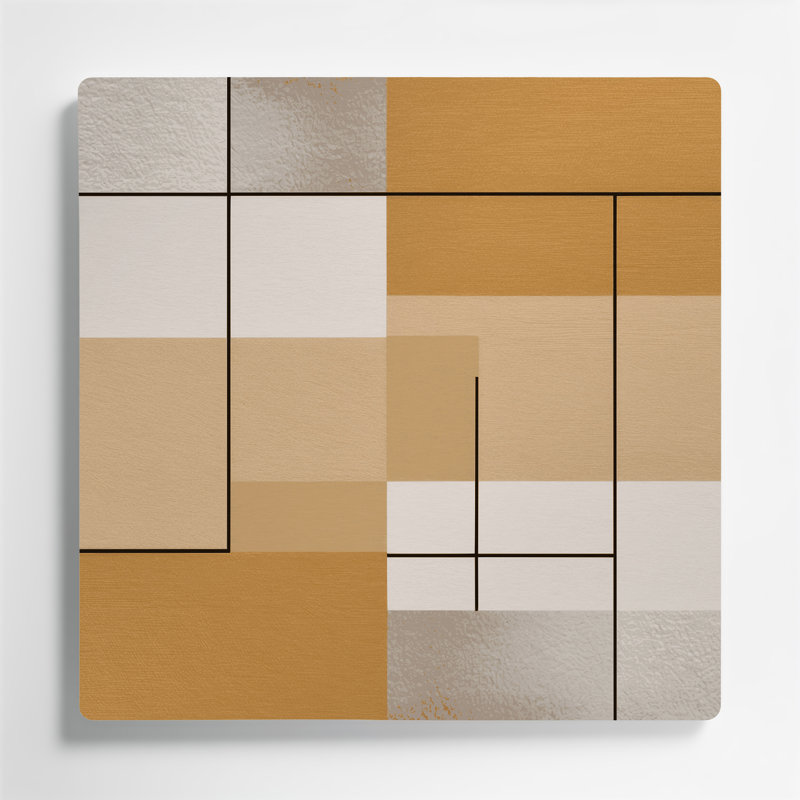 Minimalisme 100, art mural en métal brun, H 32 po x l 32 po