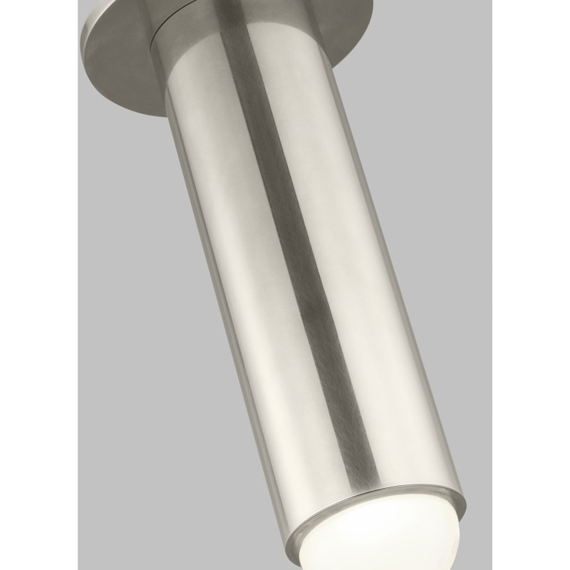 Ebell 1 - Light LED Flush Mount, Antique Nickel