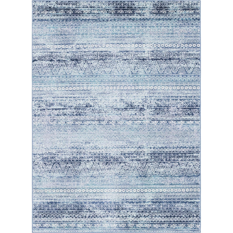 Geometric Indoor Rug, Rectangle 4'1" x 5'11"