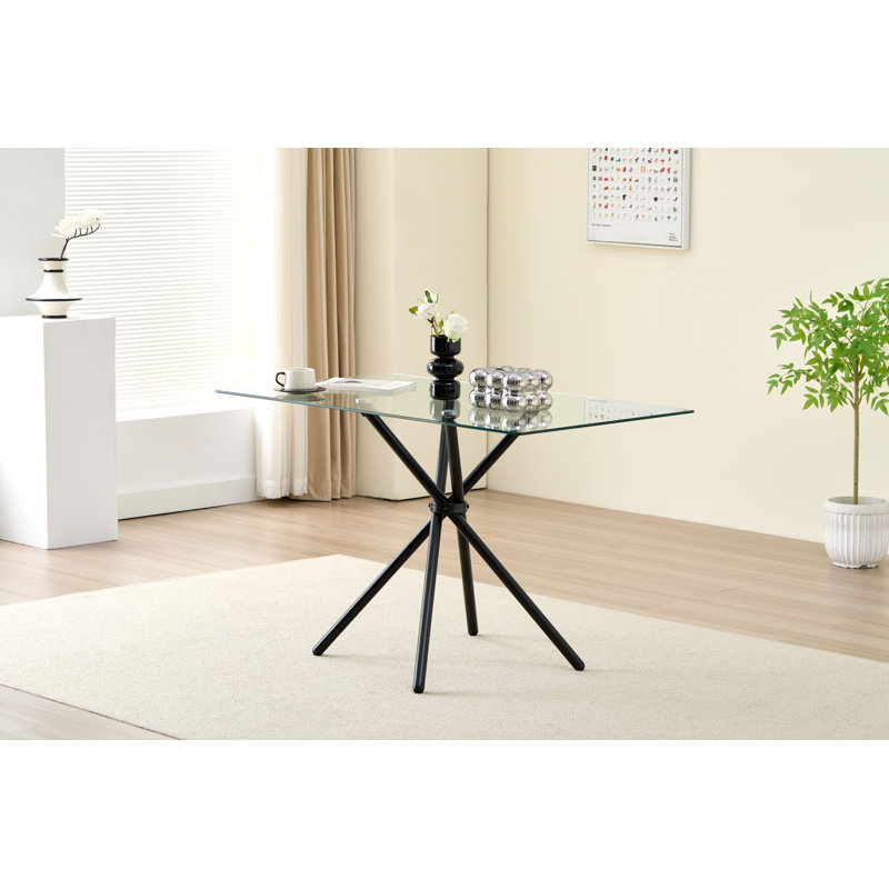 Glass Top Dining Table