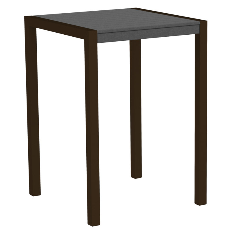 Table de bar POLYWOOD MOD 30 ", Bronze texturé, Gris ardoise
