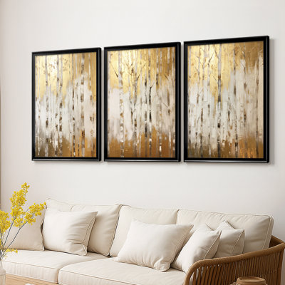 ABSTRACT Series CMLI - Toile tendue avec châssis sur mesure - 3 pièces