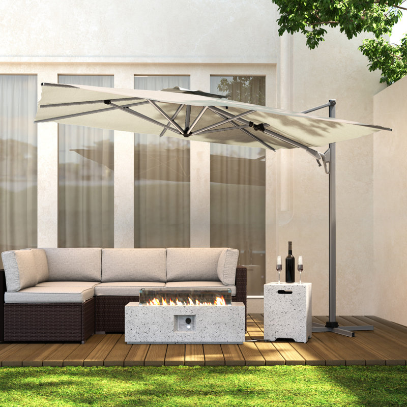 Parasol en porte-à-faux 10 x 13 pi, Beige