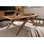 Solid Wood Cross Legs Coffee Table