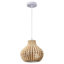 Luminaire suspendu perlé en bois 10 po, luminaire suspendu perlé à 1 lumière pour cuisine, salle à manger, entrée