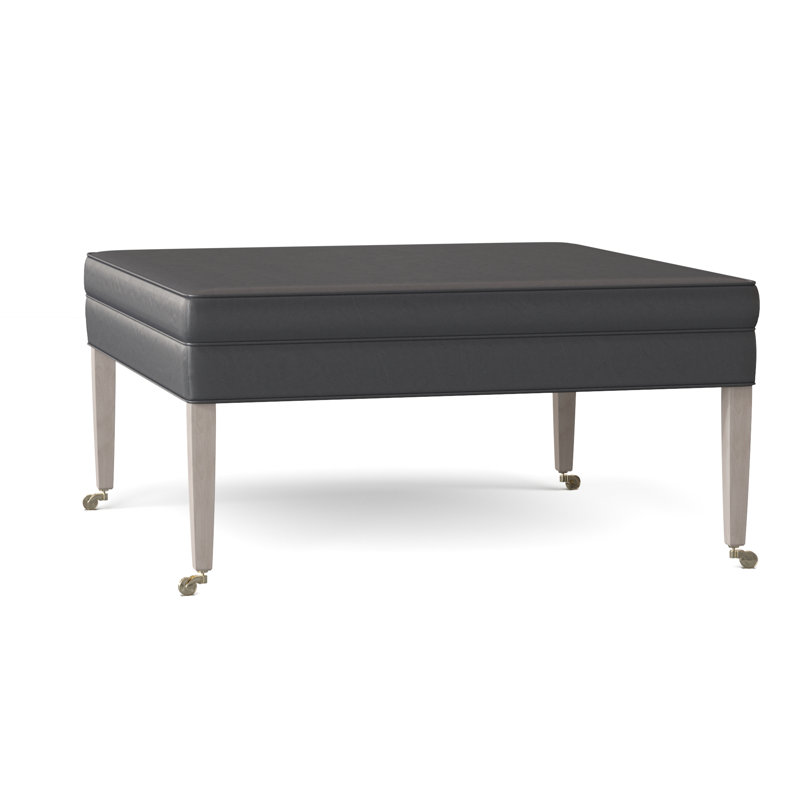 Celeste Square Ottoman, Brooke Charcoal