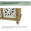 Buffet 60 po en bois sculpté Farmhouse, 4 portes avec portes à découpes florales et pieds tournés