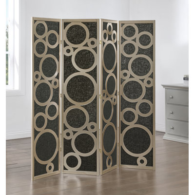 Tavari 4-panel Room Divider, Decorative Folding Freestanding Privacy Screen by Ivy Bronx