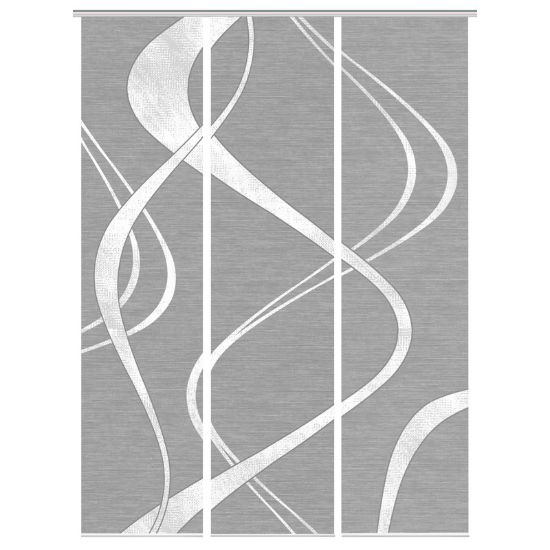 Paynter Semi Sheer Curtain Panel Pair, Anthracite