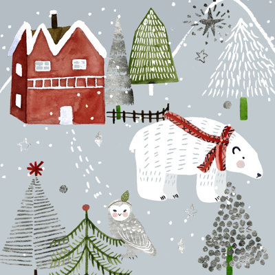 Stars And Snowflakes IV by Melissa Wang - Wrapped Canvas Painting