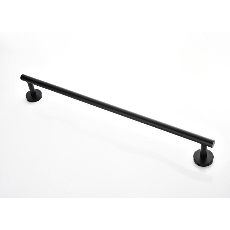 Bathroom 6 Towel Rack Wall Mount - Stainless Steel, Matte Black, Modern Look, Scratch-, Rust-, Quick Installation For Multiple Spaces 6 Piece Fashionable Style, Easy Locations