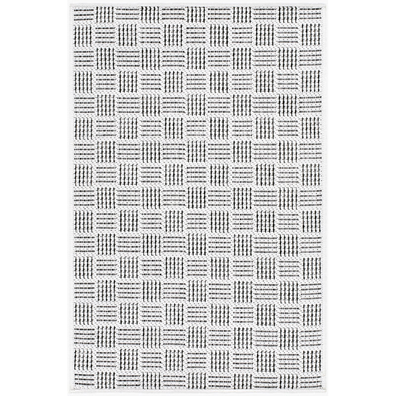 Galey Alix x Livabliss Westport Outdoor Machine Woven Rug, Rectangle 2' x 2'11", Ivory