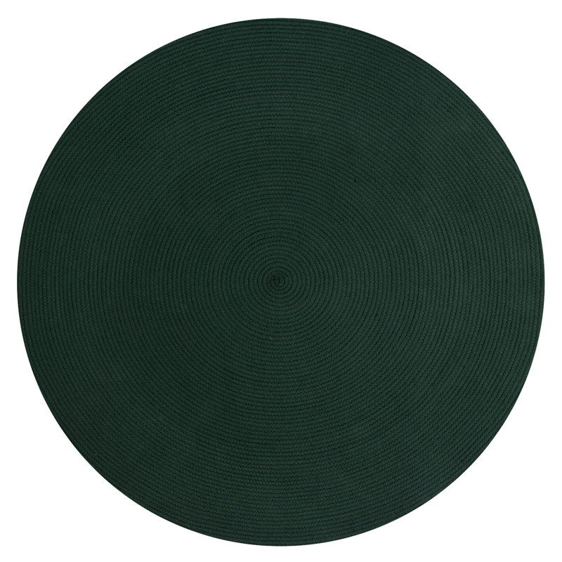 Vienne Solid Color Machine Made Braided Polypropylene Indoor Outdoor Area Rug, Burgundy, Oval 1'8" x 2'6"
