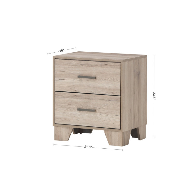 Table de chevet 2 tiroirs Beckville