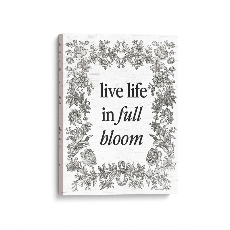 «Live Life in Full Bloom» par Art texturé, L 30 x H 40, Ne s’applique pas, Toile non encadrée