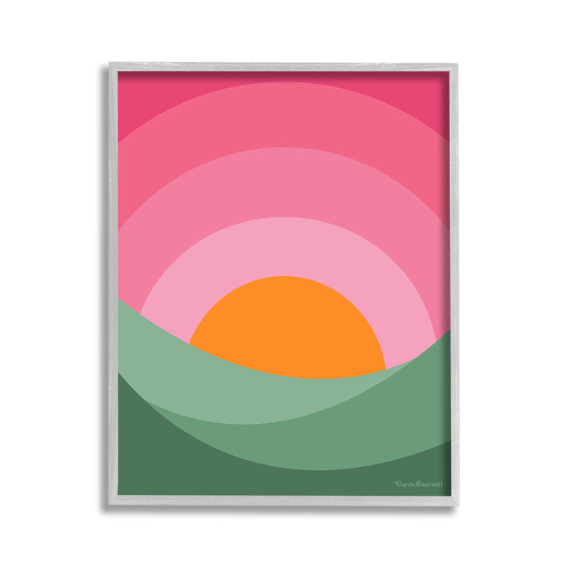 «Pink Landscape», estampe numérique de Carrie Cantwell, Estampe numérique Farmhouse, H 14 po x l 11 po
