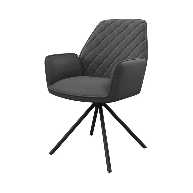 Reasnor 48cm H Upholstered Side Chair, Grey