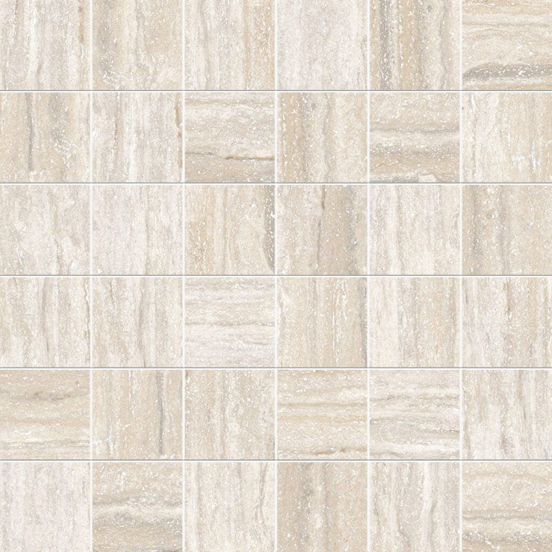Carreau de mur et de plancher en porcelaine 2 po x 2 po, Beige