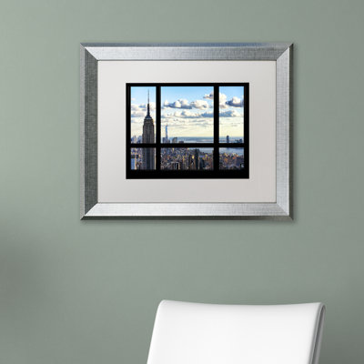« window view manhattan », reproduction de photo encadrée