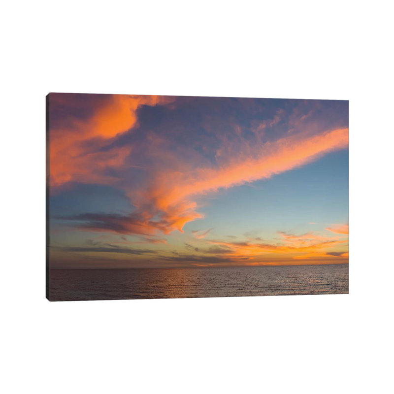 Atlantic Ocean At Sunset, Venice, Sarasota County, Florida, USA by Panoramic Images - Wrapped Canvas Print